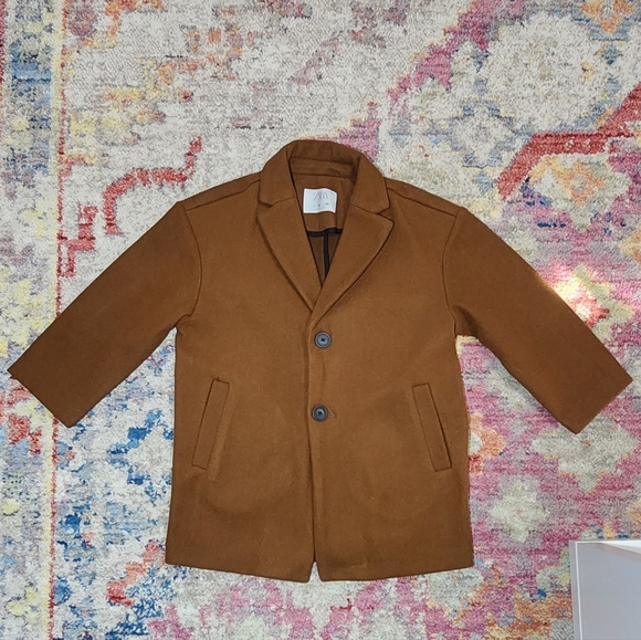 Zara Kids cloth Coat. Mid-Camel - Picture 3 of 6